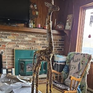Tall Ceramic Giraffe Sculpture